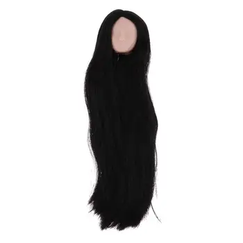1/6 Мъжки фигурки за рязане на глави от черни коса BJD за кукли с отточна тръба на шарнирна връзка MSD # B