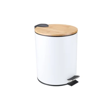 1 БР 5-литрова кръгла кофа за боклук за краката, кошче за боклук за баня, подходящ за кухни, спални и всекидневна