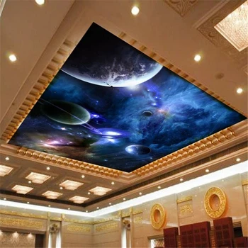beibehang Безплатна доставка 3D стерео стенопис тапети синьо небе звезда KTV тапети таван коприна тъкани тапети, стенни живопис