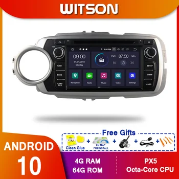 Авто DVD-мултимедиен плеър WITSON Android 10 за TOYOTA YARIS 2012 IPS GPS радио кола DVD плеър с Android