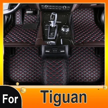 Автомобилни постелки за Tiguan 2019 2017 2018 Килими По поръчка на Аксесоари за интериора на Водоустойчиви авточасти за Volkswagen VW