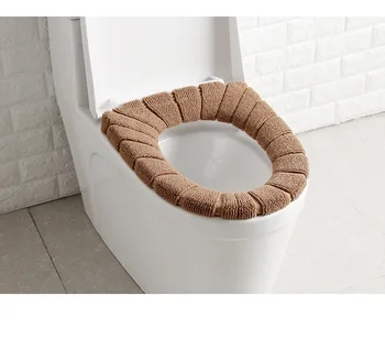 Калъф за седалката на тоалетната на Универсална подложка за седалката на тоалетната чиния, Зимна Топла възглавница, Аксесоари за баня