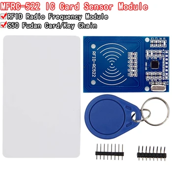Модул сензор RFID-карти MFRC-522 RC522 RFID RF карта за изпращане на карта S50 Фудан, ключодържател-часа nmd raspberry pi