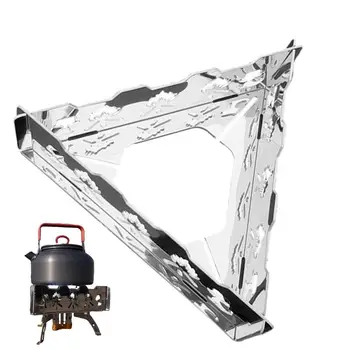На предното стъкло за лагер печки Триъгълен дизайн на Предното стъкло на фурната от неръждаема стомана, Малка готварска печка, Ветроупорен панел за намаляване на загряване