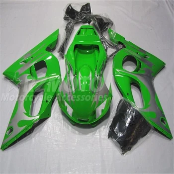 Нов комплект обтекателей за мотоциклети ABS, подходящ за YAMAHA YZF-R6 1998 1999 2000 2001 2002 98 99 00 01 02 Набор от кузовных работи по поръчка зелен цвят