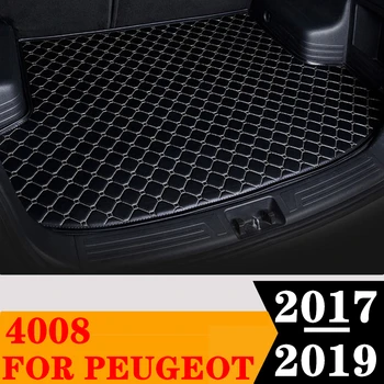 Подложка в багажника на колата за Peugeot 4008 2017 2018 2019 Задния товарен подложка Заден багажник Предпазна подложка за багаж Килим Интериор авточасти
