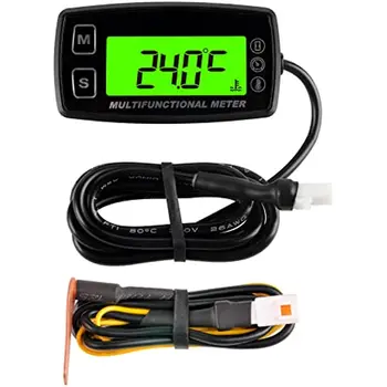 Цифров термометър с LCD брояч моточасов, Тахометры, Измерване на температура, за моторни лодки, подвесного трактора, квадроцикла, гидроцикла