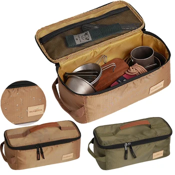 Чанта за съхранение на къмпинг, водоустойчив преносима чанта за пикник на открито, Туризъм чанта за прибори за хранене, чанта за съдове с голям капацитет, принадлежности за къмпинг